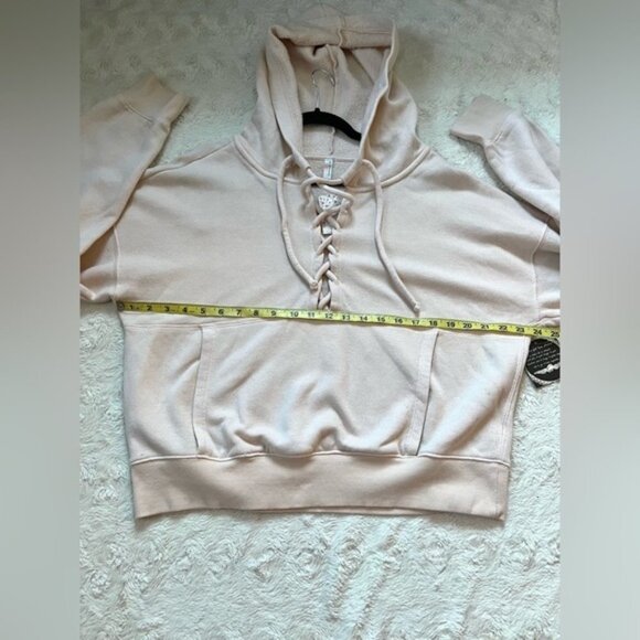 FP Movement Believe It Hooded Lace-Up Sweatshirt Lg - Picture 5 of 7